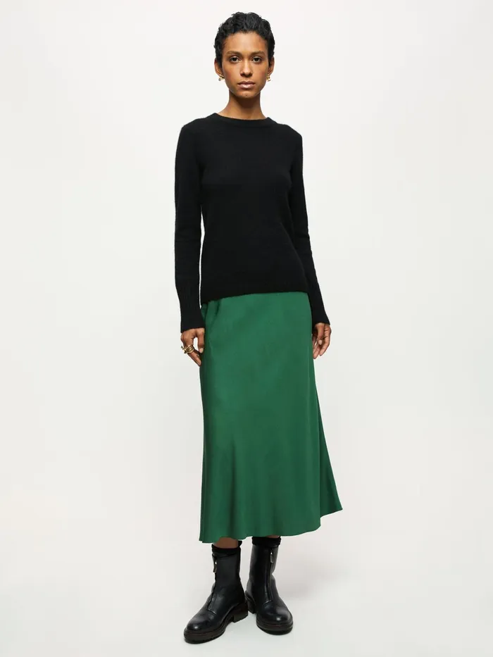 Jigsaw Knitwear and Cashmere Women Cloud Cashmere Crew Jumper Black