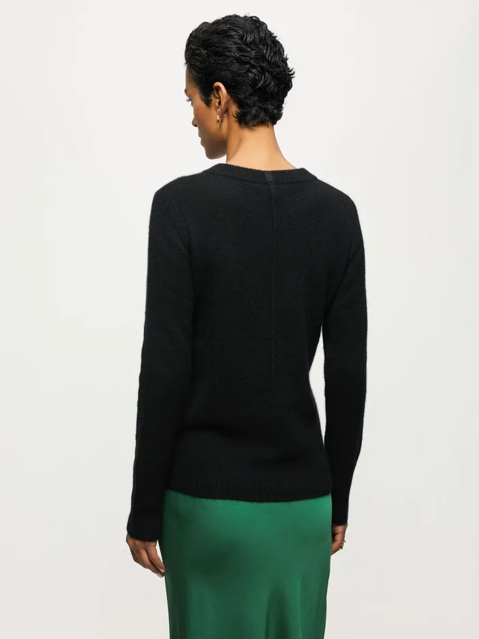 Jigsaw Knitwear and Cashmere Women Cloud Cashmere Crew Jumper Black