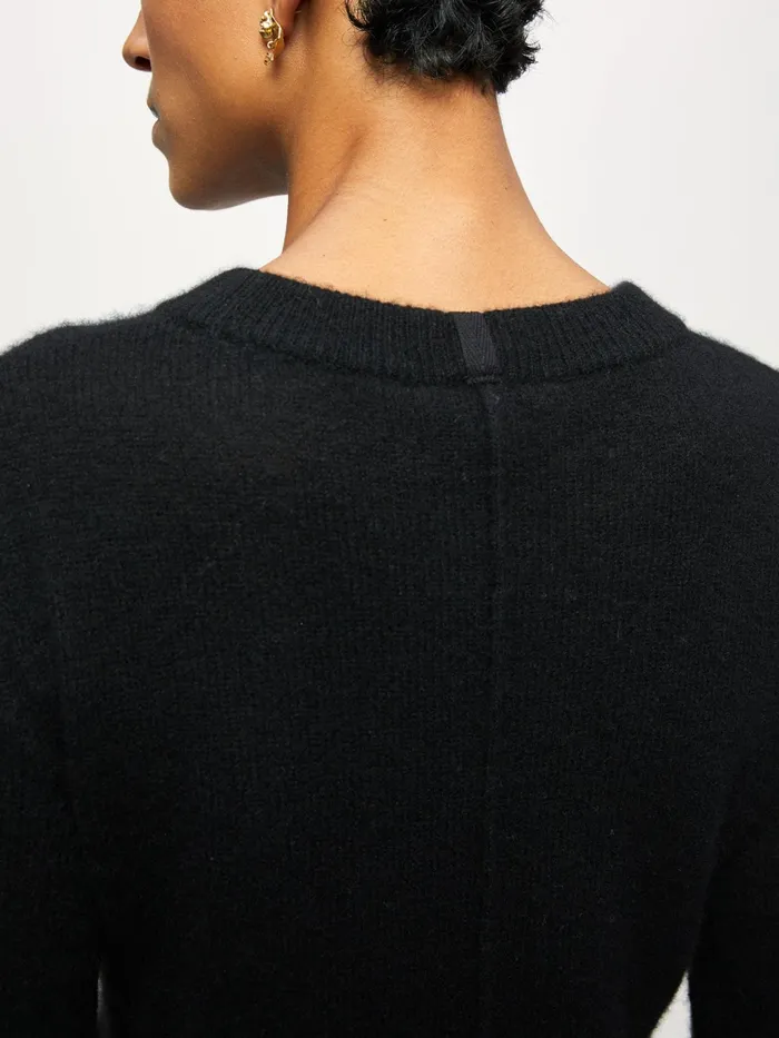 Jigsaw Knitwear and Cashmere Women Cloud Cashmere Crew Jumper Black