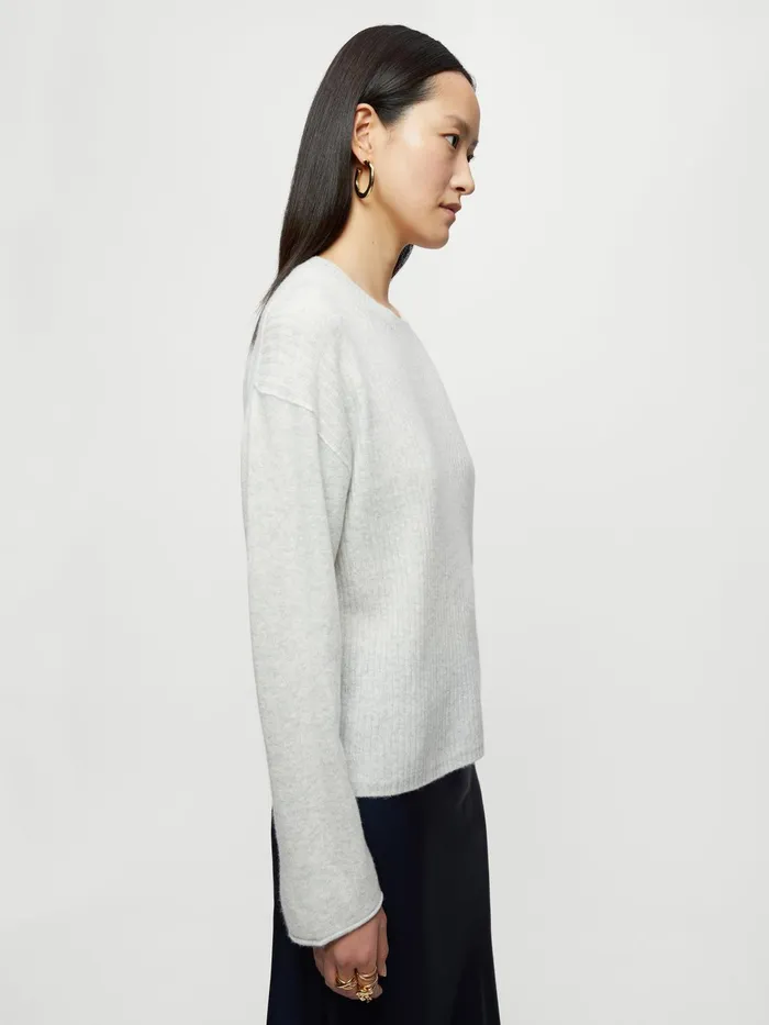 Jigsaw Knitwear and Cashmere Women Merino Cashmere Crew Jumper Grey