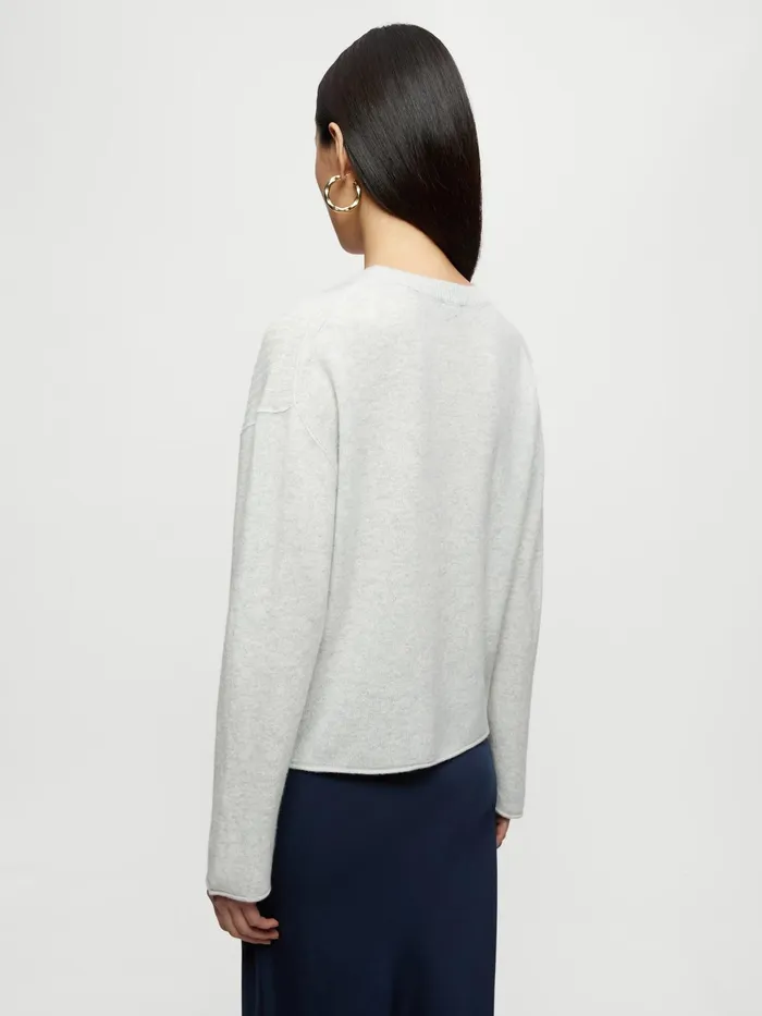 Jigsaw Knitwear and Cashmere Women Merino Cashmere Crew Jumper Grey