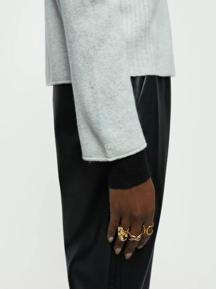 Jigsaw Knitwear and Cashmere Women Merino Cashmere Rib Cardigan Grey