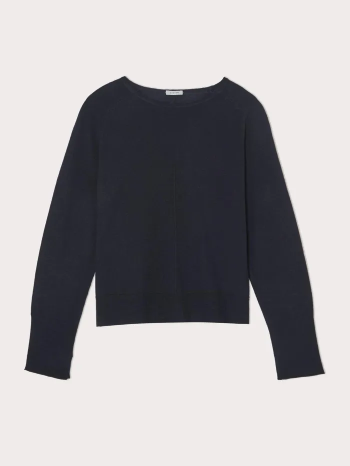 Jigsaw Knitwear and Cashmere Women Merino Crew Neck Jumper Blue