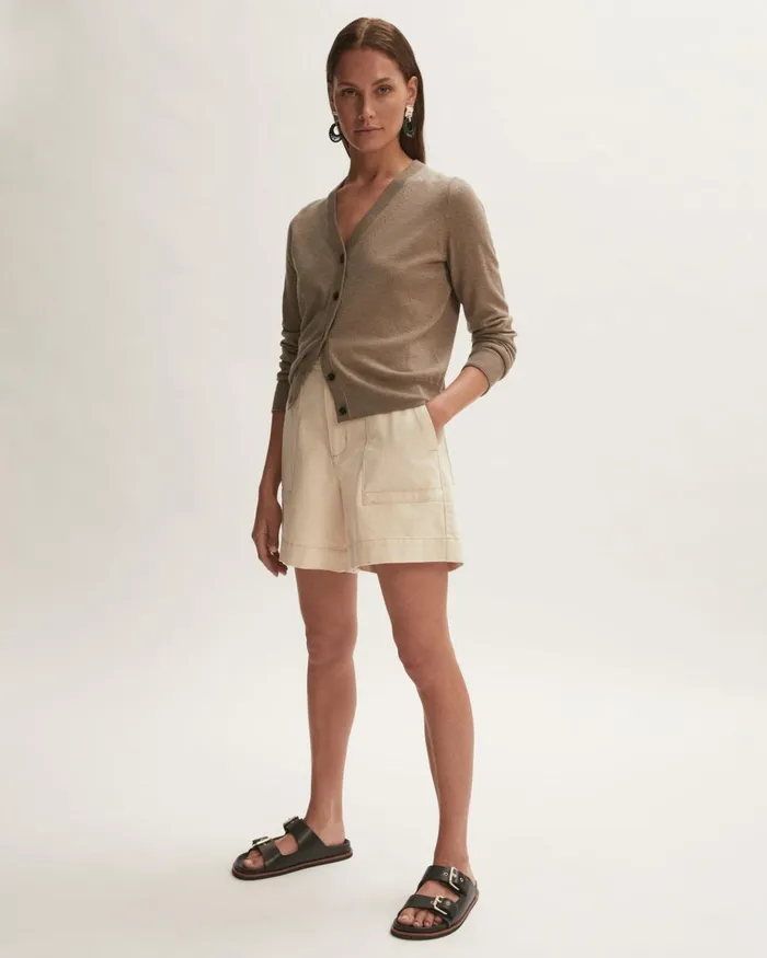Jigsaw Knitwear and Cashmere Women Merino V Neck Cardigan Brown