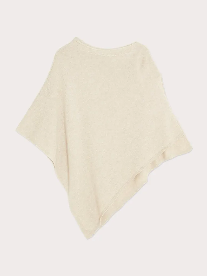 Jigsaw Knitwear and Cashmere Women Open Poncho Wool Cashmere Cream