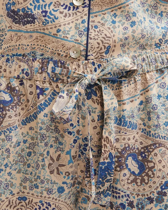 Jigsaw Pyjamas and Loungewear Women Antique Paisley Pyjama Trouser Blue