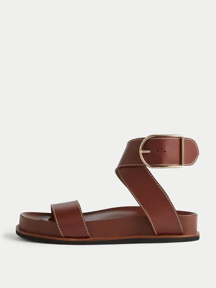 Jigsaw Shoes and Sandals Women Crowle Leather Footbed Sandal Cream