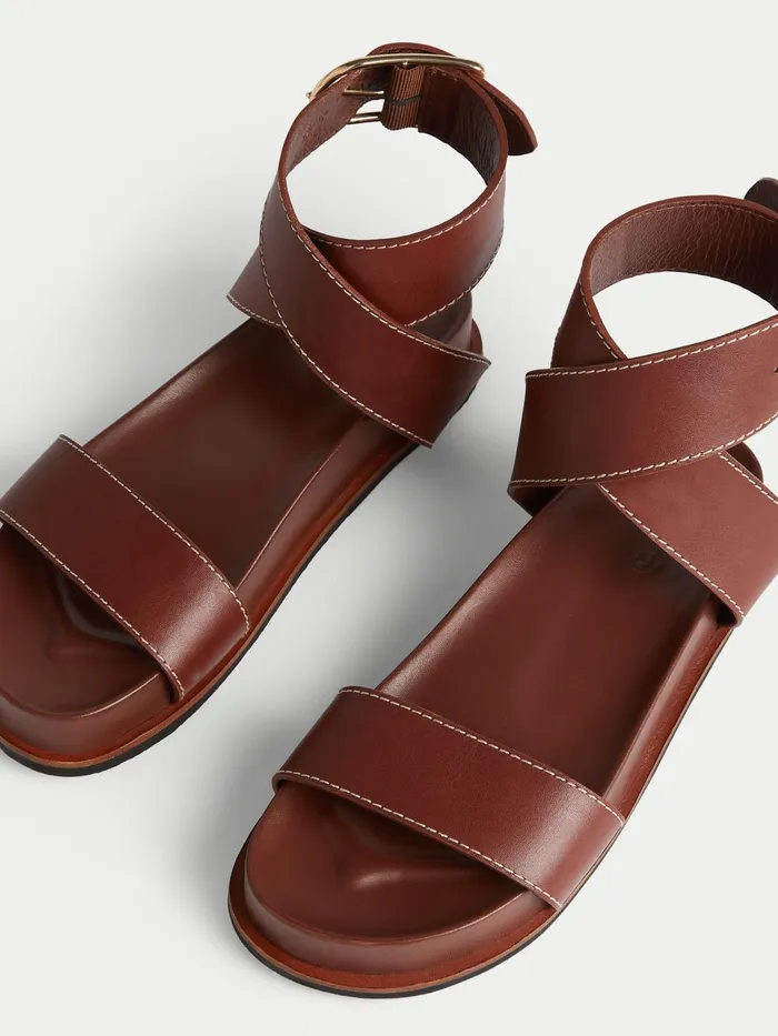 Jigsaw Shoes and Sandals Women Crowle Leather Footbed Sandal Cream