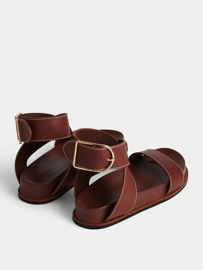 Jigsaw Shoes and Sandals Women Crowle Leather Footbed Sandal Cream