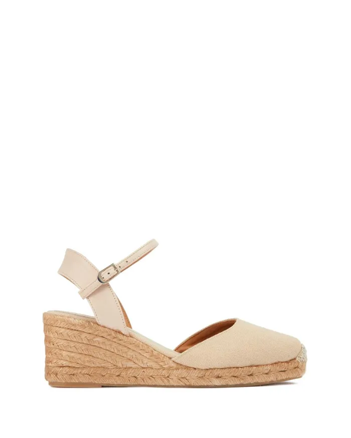 Jigsaw Shoes and Sandals Women Mela Canvas Wedge Espadrille Cream