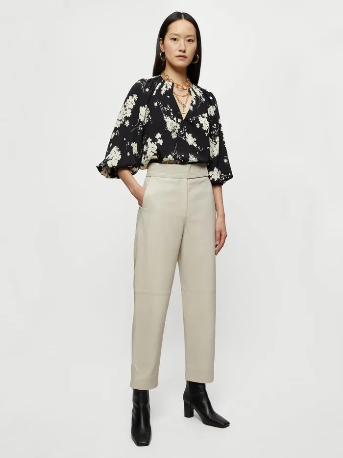 Jigsaw Tops Women Eclipse Floral Smocked Top Black