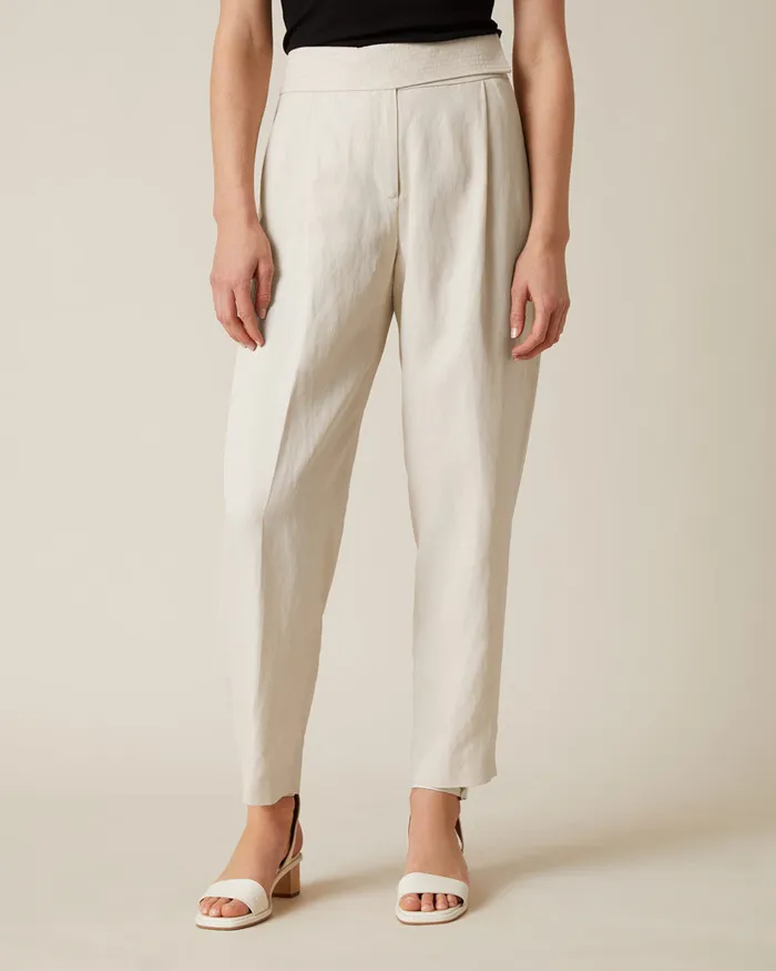 Jigsaw Trousers Women Mini Cavalry Tab Suit Trouser White