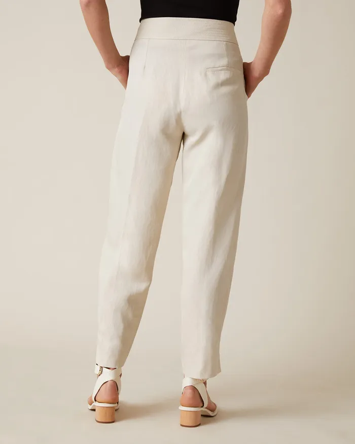 Jigsaw Trousers Women Mini Cavalry Tab Suit Trouser White
