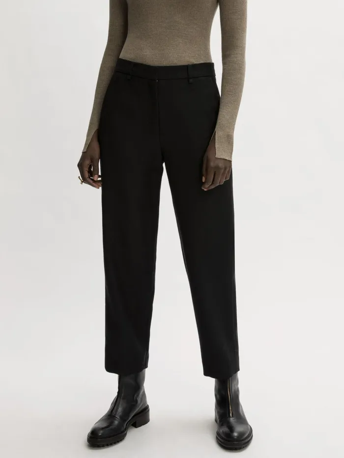 Jigsaw Trousers Women Nevis Wool Twill Trouser Black