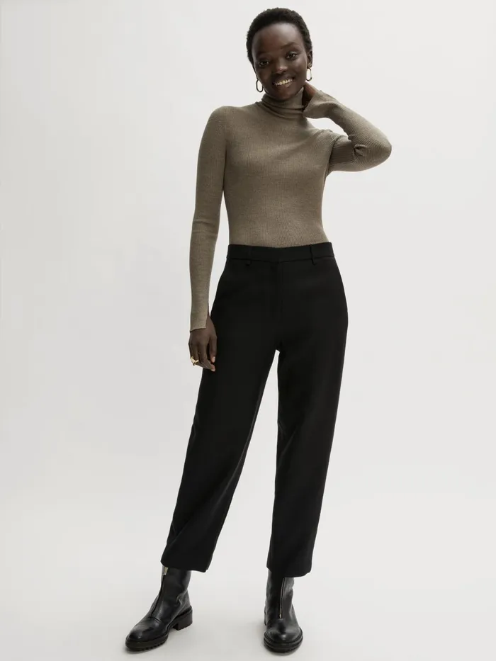Jigsaw Trousers Women Nevis Wool Twill Trouser Black