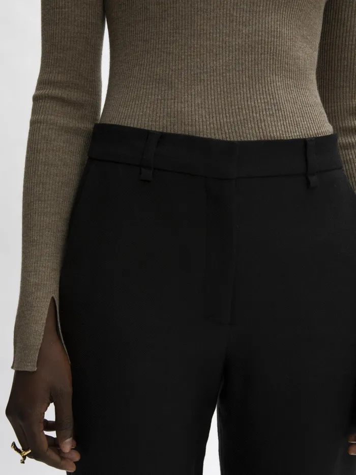 Jigsaw Trousers Women Nevis Wool Twill Trouser Black