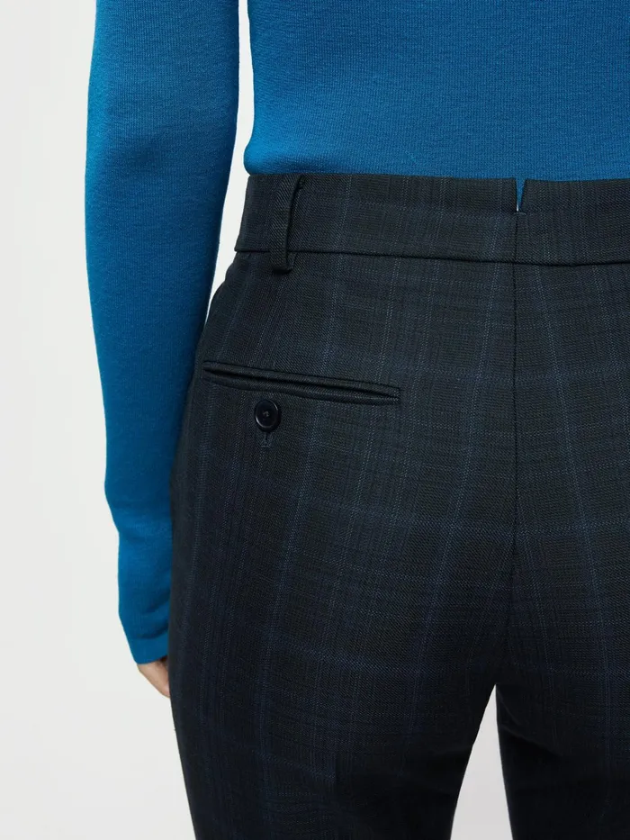 Jigsaw Trousers Women Paris Check Trouser Blue