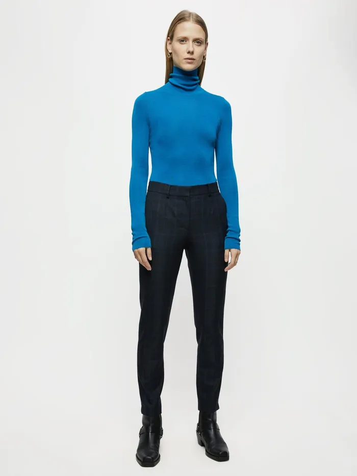 Jigsaw Trousers Women Paris Check Trouser Blue