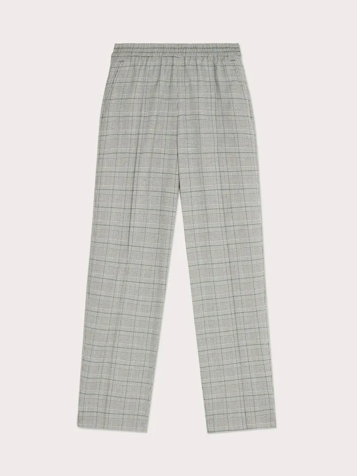 Jigsaw Trousers Women Tailored Check Jogger Grey