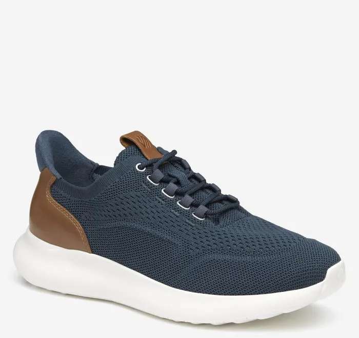Johnston and Murphy Amherst 20 Knit Plain Toe Navy Knit Men LaceUps