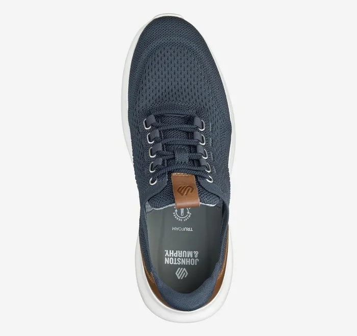 Johnston and Murphy Amherst 20 Knit Plain Toe Navy Knit Men LaceUps Johnston and Murphy Amherst 20 Knit Plain Toe Navy Knit Men LaceUps