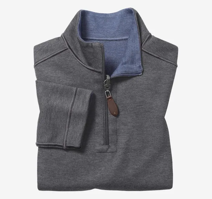 Johnston and Murphy Boys Reversible Solid Quarter Zip Charcoalblue Boys Sweaters and Knits Johnston and Murphy Boys Reversible Solid Quarter Zip Charcoalblue Boys Sweaters and Knits