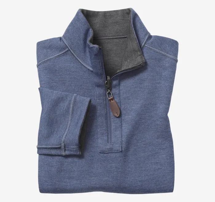 Johnston and Murphy Boys Reversible Solid Quarter Zip Charcoalblue Boys Sweaters and Knits Johnston and Murphy Boys Reversible Solid Quarter Zip Charcoalblue Boys Sweaters and Knits