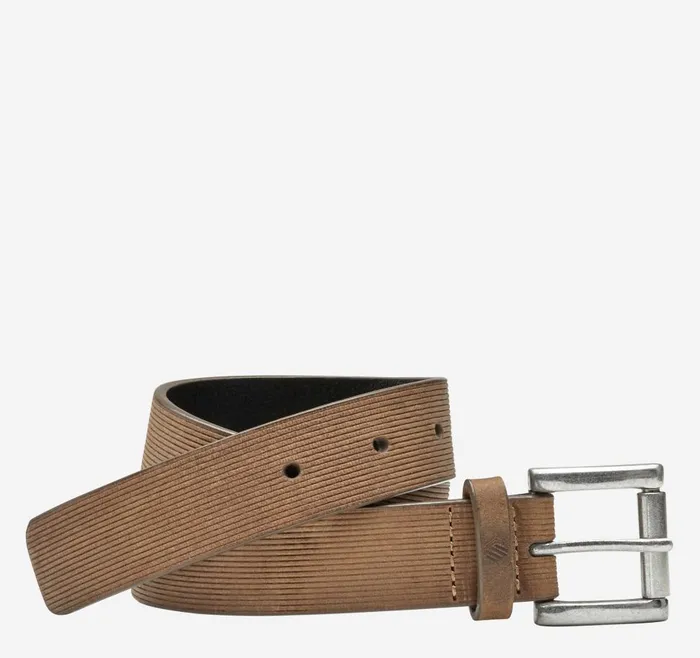 Johnston and Murphy Boys Scored Belt Oil Brown Boys Belts