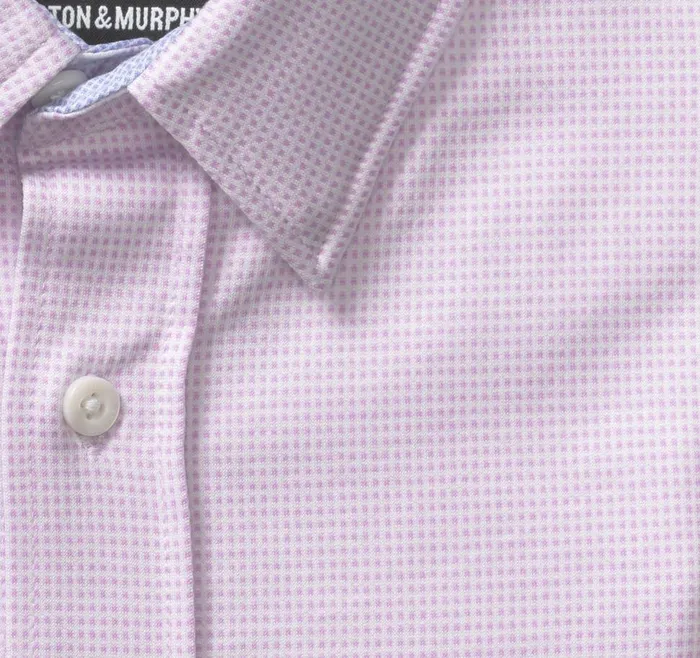 Johnston and Murphy Boys XC Flex Stretch LongSleeve Shirt Pink Pin Check Boys Shirts Johnston and Murphy Boys XC Flex Stretch LongSleeve Shirt Pink Pin Check Boys Shirts