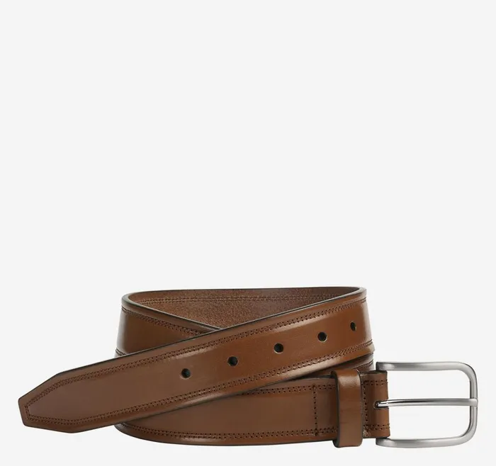 Johnston and Murphy Double SelfStitch Belt Brown Men Belts