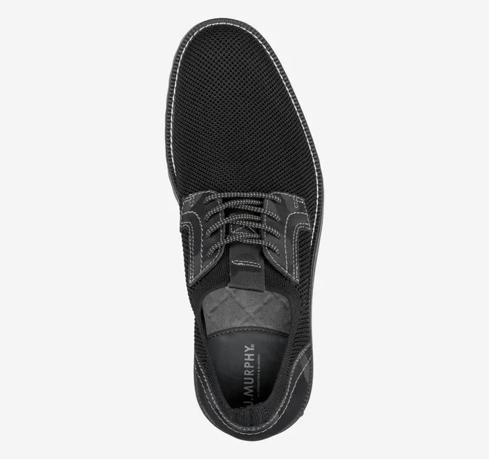 Johnston and Murphy Duncan Knit Plain Toe Black Knitcamoembossed Leather Men LaceUps Johnston and Murphy Duncan Knit Plain Toe Black Knitcamoembossed Leather Men LaceUps