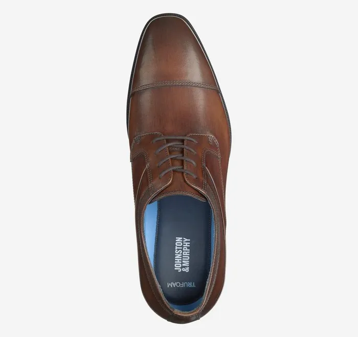 Johnston and Murphy Gibbons Cap Toe Mahogany Full Grain Men LaceUps Johnston and Murphy Gibbons Cap Toe Mahogany Full Grain Men LaceUps