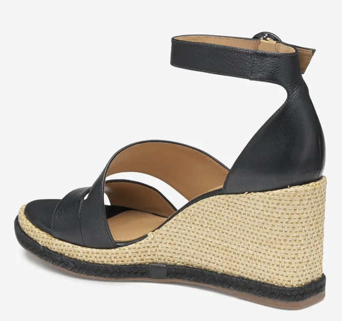 Johnston and Murphy Marcia Asymmetrical Sandal Black Calfskin Women Heels and Platform Wedges Johnston and Murphy Marcia Asymmetrical Sandal Black Calfskin Women Heels and Platform Wedges
