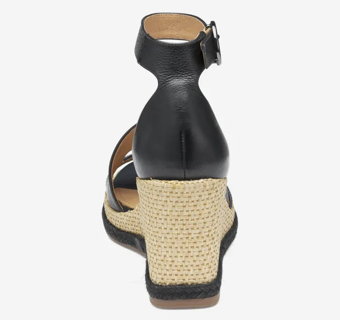 Johnston and Murphy Marcia Asymmetrical Sandal Black Calfskin Women Heels and Platform Wedges Johnston and Murphy Marcia Asymmetrical Sandal Black Calfskin Women Heels and Platform Wedges
