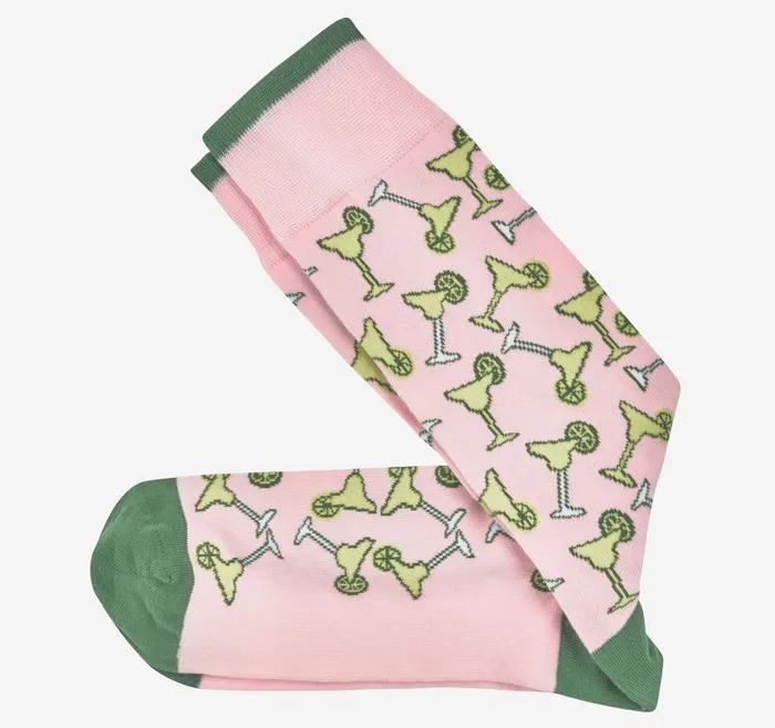 Johnston and Murphy Novelty Socks Pink Margarita Men Socks
