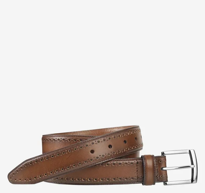 Johnston and Murphy PerfedEdge Belt Tan Men Belts