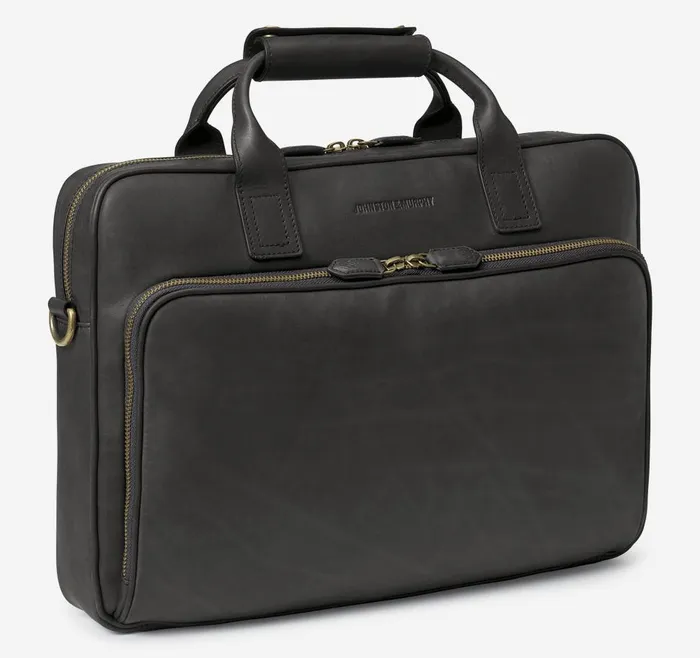 Johnston and Murphy Rhodes Briefcase Black Full Grain Men Backpacks and Briefcases Johnston and Murphy Rhodes Briefcase Black Full Grain Men Backpacks and Briefcases