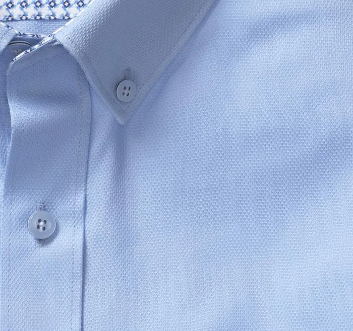 Johnston and Murphy Textured Cotton ShortSleeve Shirt Blue Solid Men ShortSleeve Shirts Johnston and Murphy Textured Cotton ShortSleeve Shirt Blue Solid Men ShortSleeve Shirts