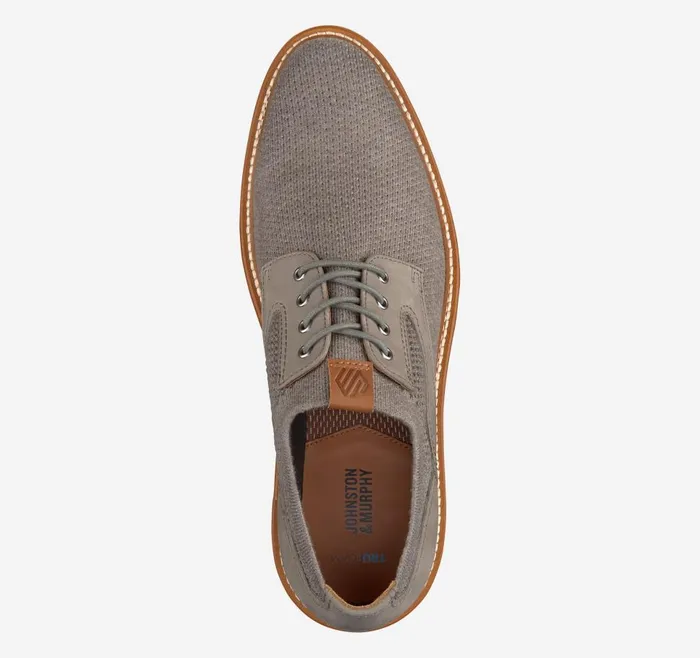 Johnston and Murphy Upton Knit Plain Toe Gray Knit Men LaceUps Johnston and Murphy Upton Knit Plain Toe Gray Knit Men LaceUps