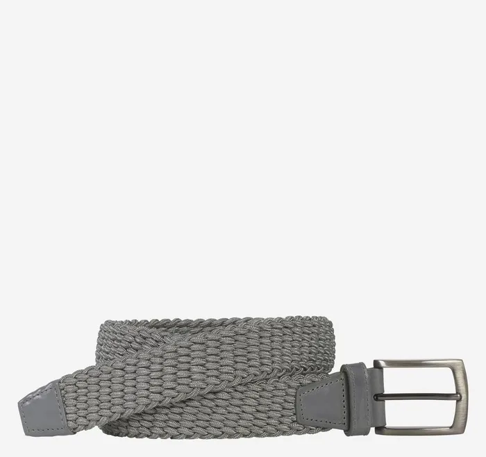 Johnston and Murphy Woven StretchKnit Belt Gray Men Belts