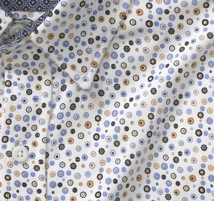 Johnston and Murphy XC Flex Stretch LongSleeve Shirt White Round Flower Men Shirts Johnston and Murphy XC Flex Stretch LongSleeve Shirt White Round Flower Men Shirts
