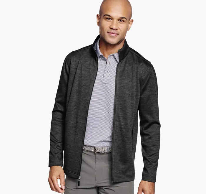 Johnston and Murphy XC4 Performance Knit FullZip Black Men Sweaters and Knits Johnston and Murphy XC4 Performance Knit FullZip Black Men Sweaters and Knits