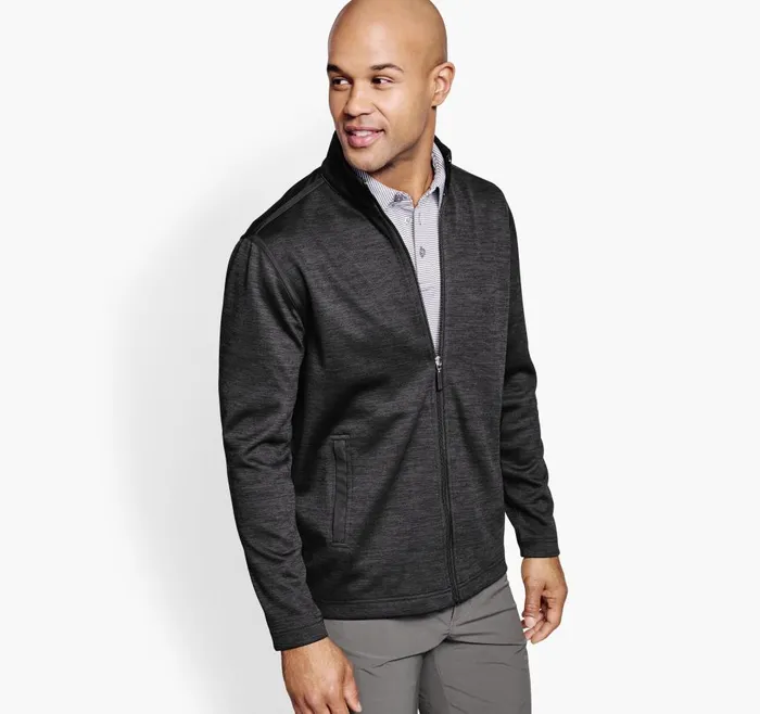 Johnston and Murphy XC4 Performance Knit FullZip Black Men Sweaters and Knits Johnston and Murphy XC4 Performance Knit FullZip Black Men Sweaters and Knits