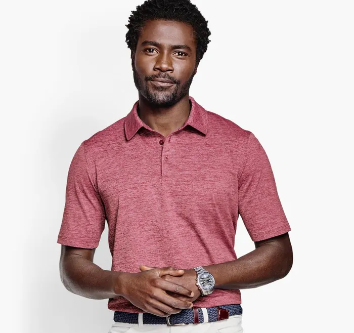 Johnston and Murphy XC4 Performance Polo Red Men Polos and Tees