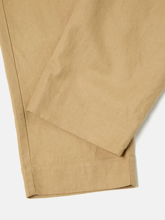 Judo Pant In Sand Linen Cotton Suiting Men Universal Works Trousers