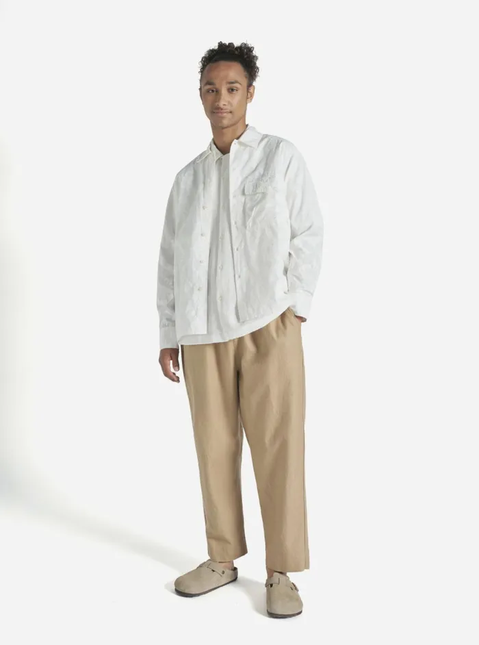 Judo Pant In Sand Linen Cotton Suiting Men Universal Works Trousers
