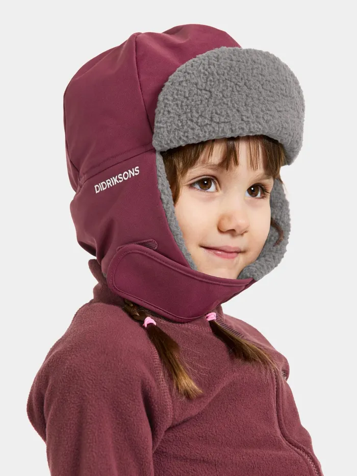 Kids Biggles Cap Classics Rusty Wine Didriksons Hats and Caps