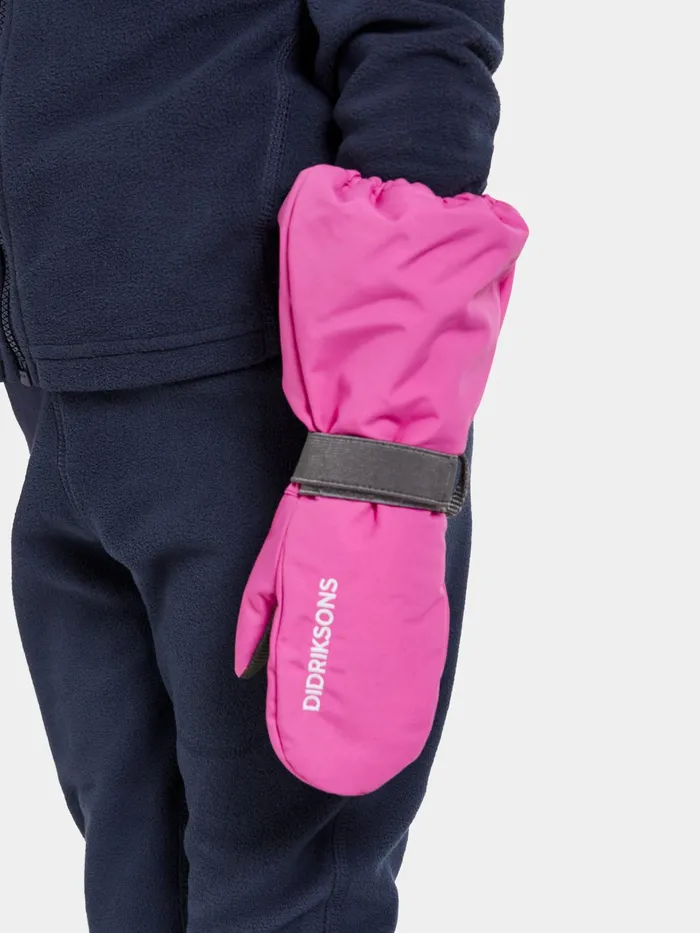 Kids Biggles Mittens Plastic Pink Didriksons Gloves and Mittens