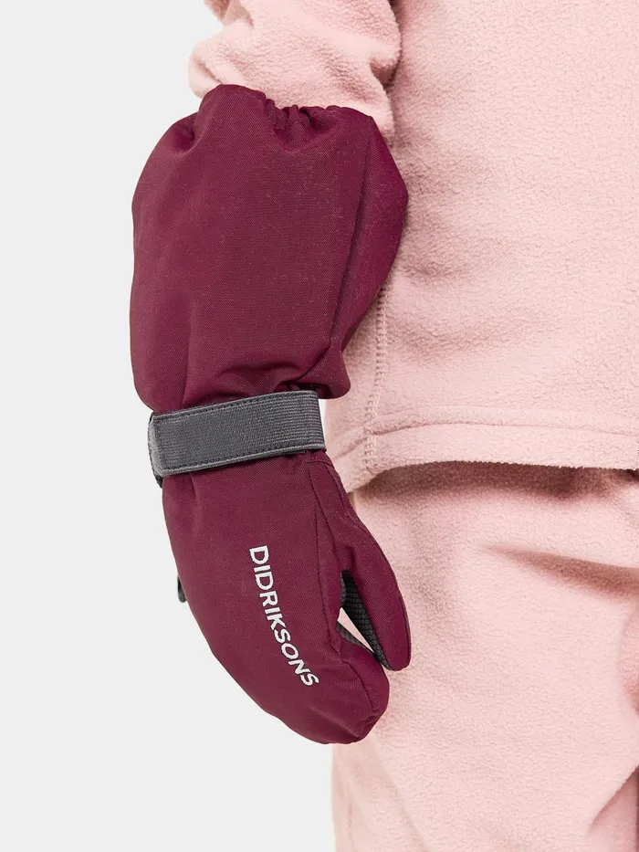 Kids Biggles Mittens Rusty Wine Didriksons Gloves and Mittens