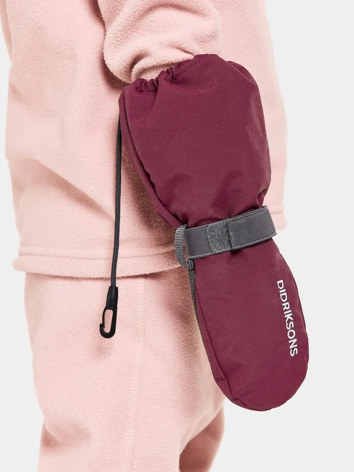 Kids Biggles Mittens Rusty Wine Didriksons Gloves and Mittens